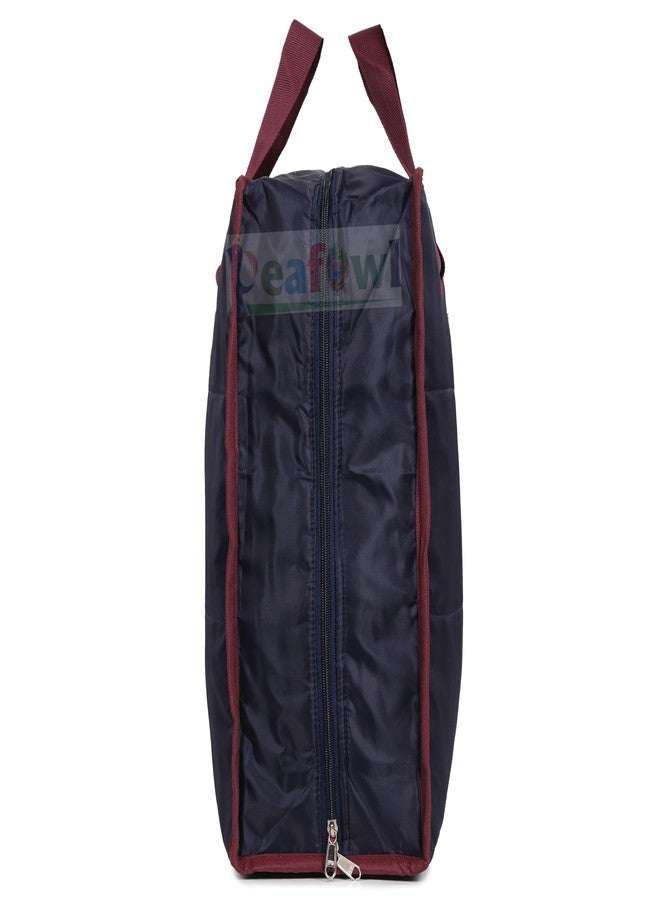 Peafowl Shoe Tote Storage Bag, Shoes Organiser, Shoe Kit, Hold 6 Pairs of Shoes (Dark Blue) - Image 4